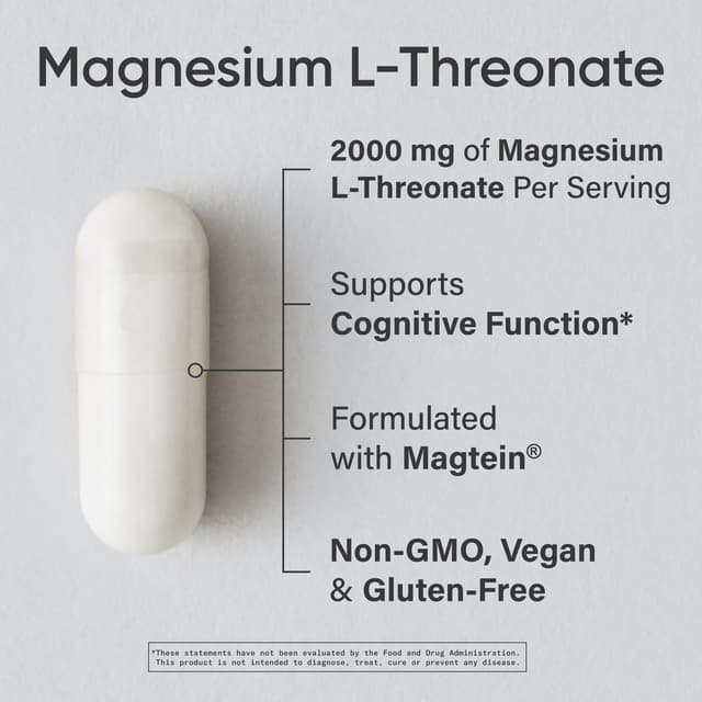 Sports Research, Magtein® L-蘇糖酸鎂,90 粒素食膠囊(每粒膠囊 666 毫克)