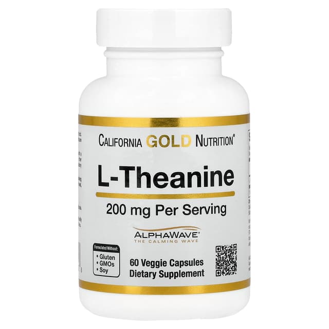 California Gold Nutrition, L-茶氨酸,含 AlphaWave®,200 毫克,60 粒素食膠囊