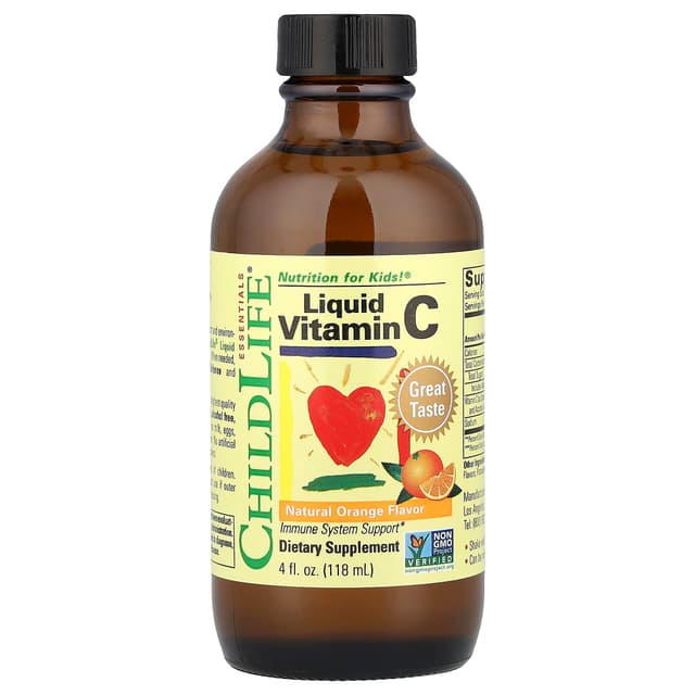 ChildLife Essentials, 液體維他命 C,天然橙味,4 液量盎司(118 毫升)