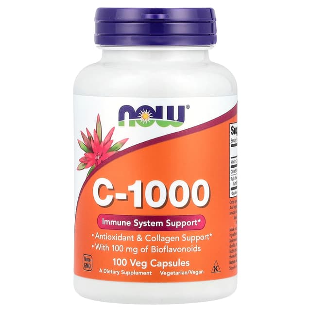 NOW Foods, 維他命 C-1000,100 粒素食膠囊