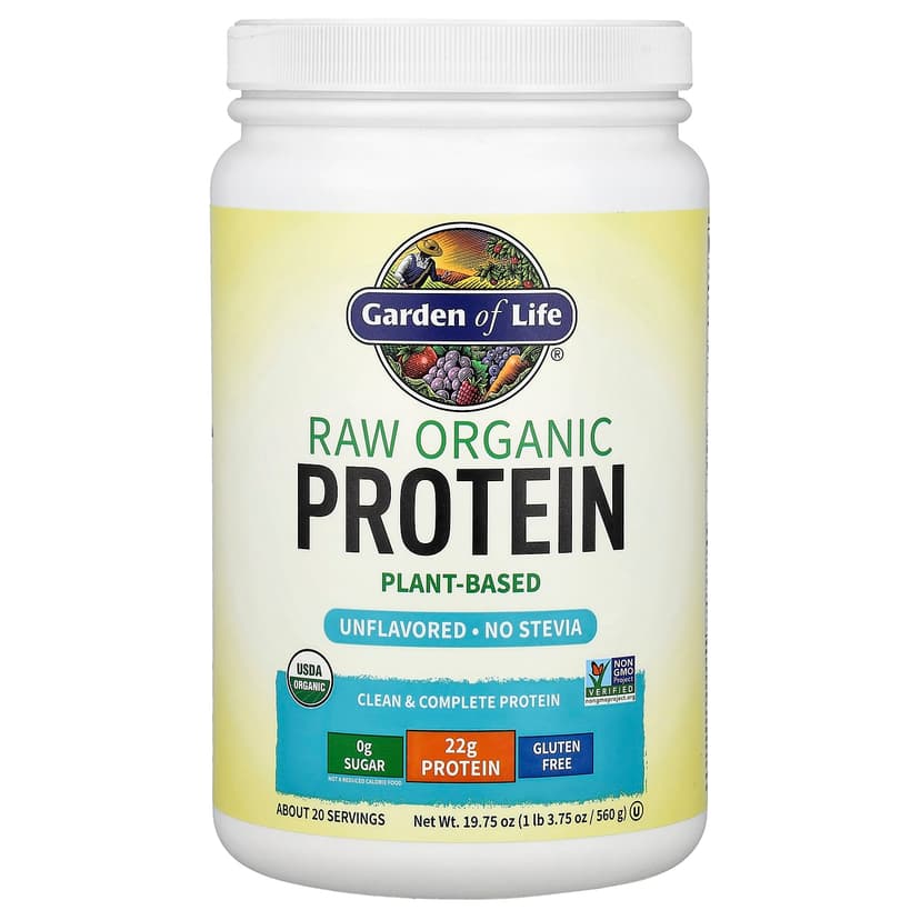 Garden of Life, 未加工有機蛋白質,原味,1 磅 3.75 盎司(560 克)