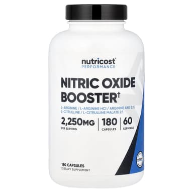 Nutricost, 表現,一氧化氮促進劑,180 粒膠囊