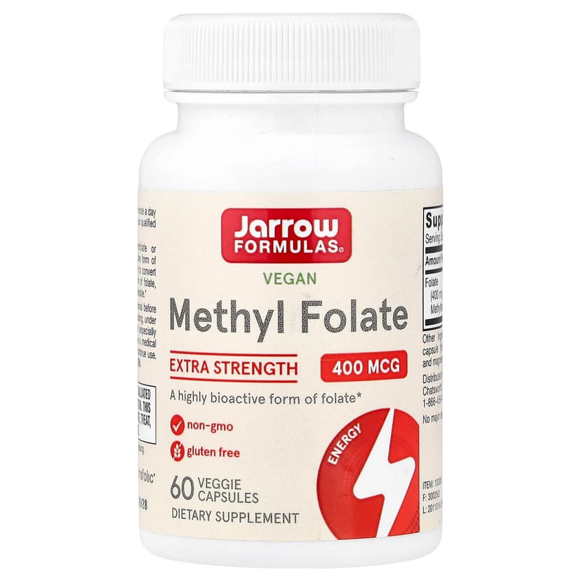 Jarrow Formulas, 全素食甲基葉酸,特強型,400 微克,60 粒素食膠囊