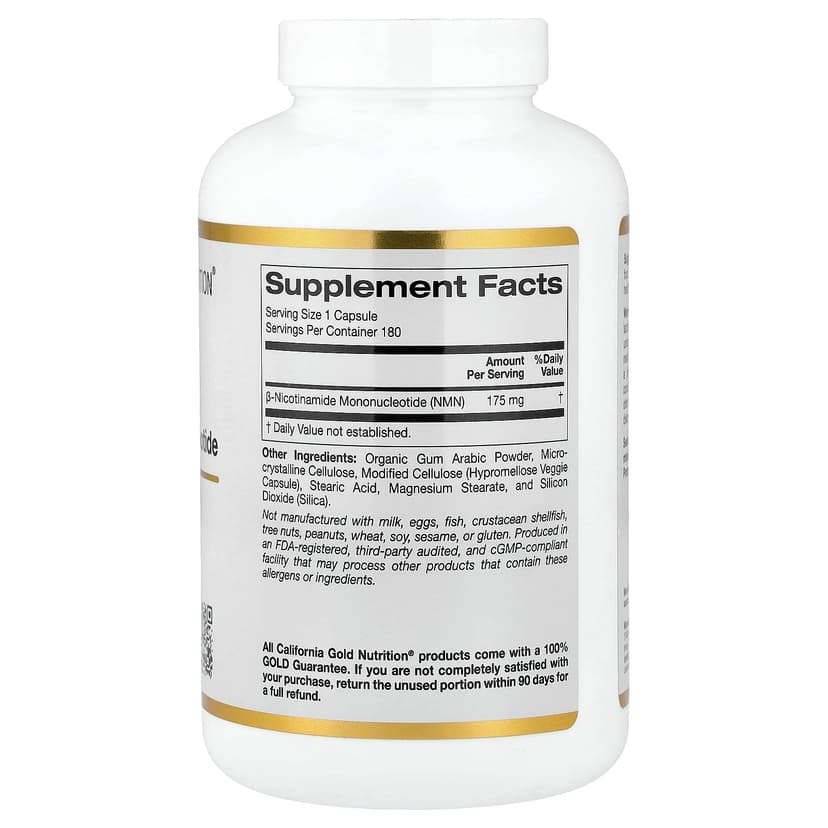California Gold Nutrition, NMN,175 毫克,180 粒素食膠囊