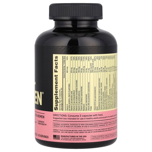 Optimum Nutrition, Opti-Women®,針對活躍女性的多維他命,120 粒膠囊