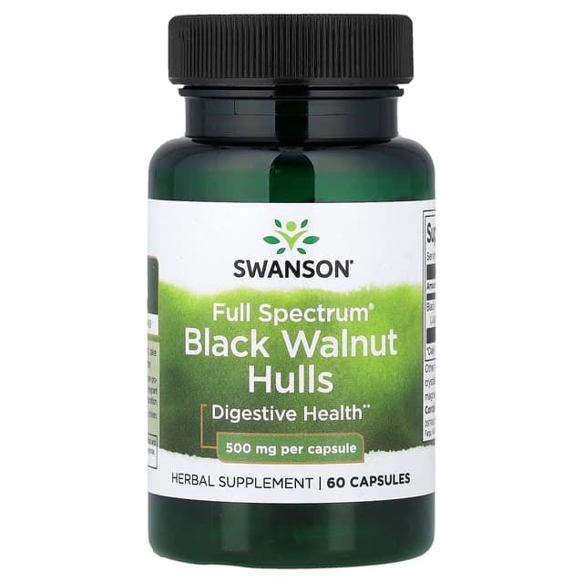 Swanson Vitamins, 多面® 黑胡桃殼,500 毫克,60 粒膠囊