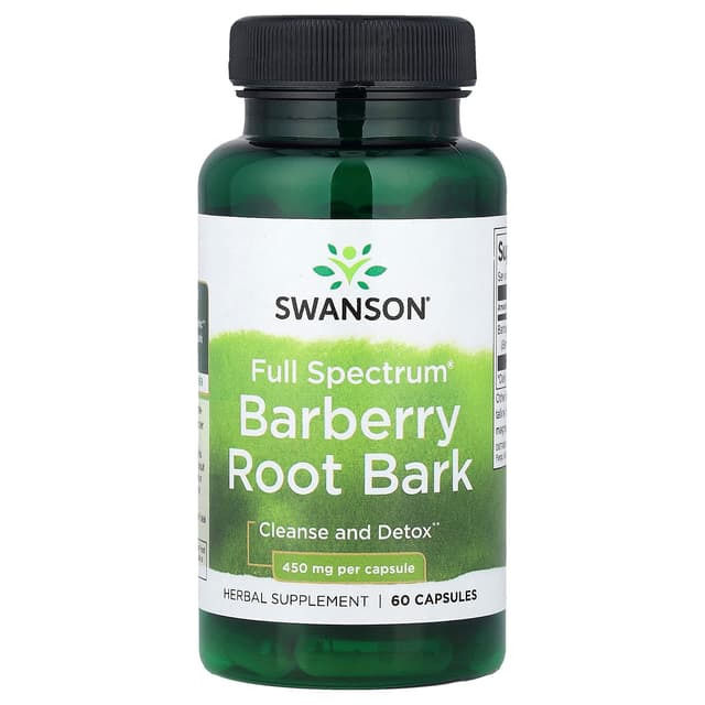 Swanson Vitamins, 多面伏牛花根皮,450 毫克,60 粒膠囊
