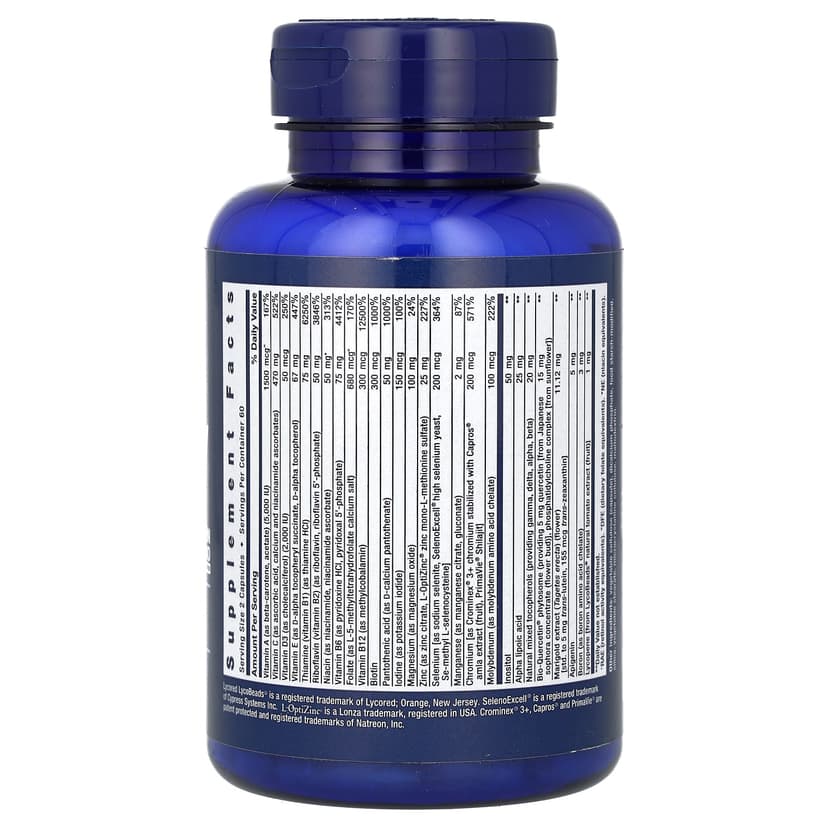 Life Extension, 每日兩粒複合維他命,120 粒膠囊