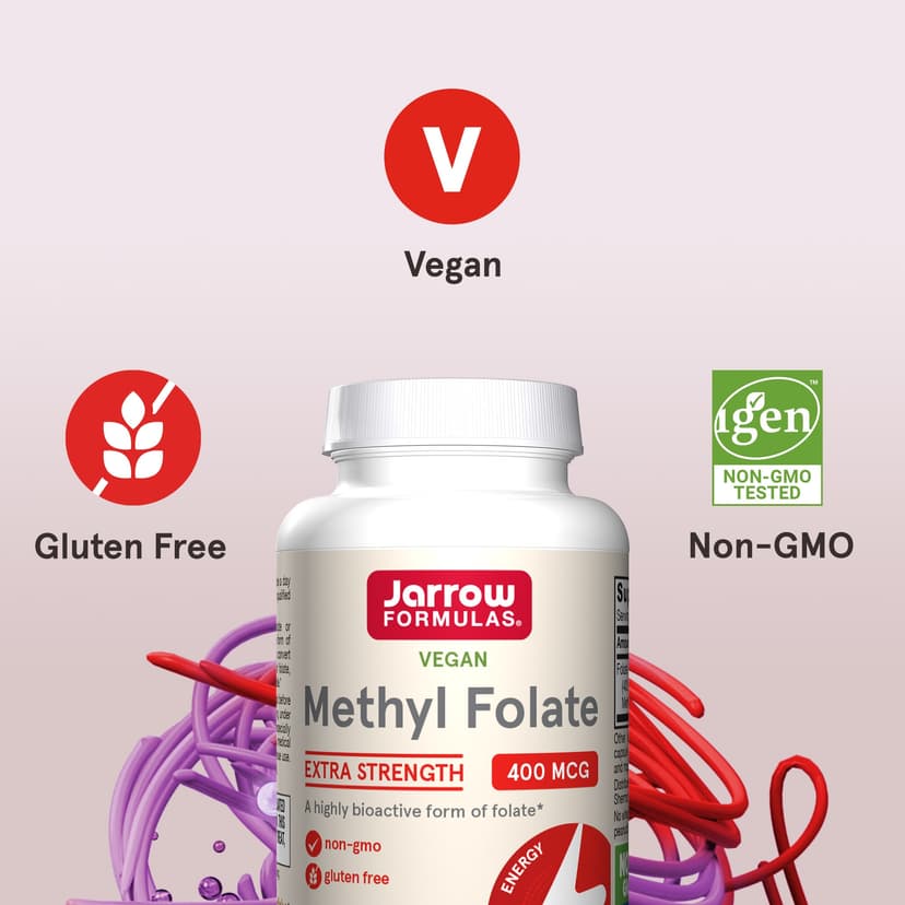 Jarrow Formulas, 全素食甲基葉酸,特強型,400 微克,60 粒素食膠囊