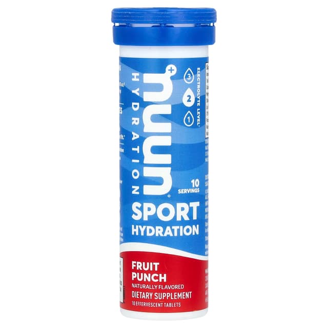 Nuun, 運動補水,泡騰電解質飲品,混合水果味,10 片