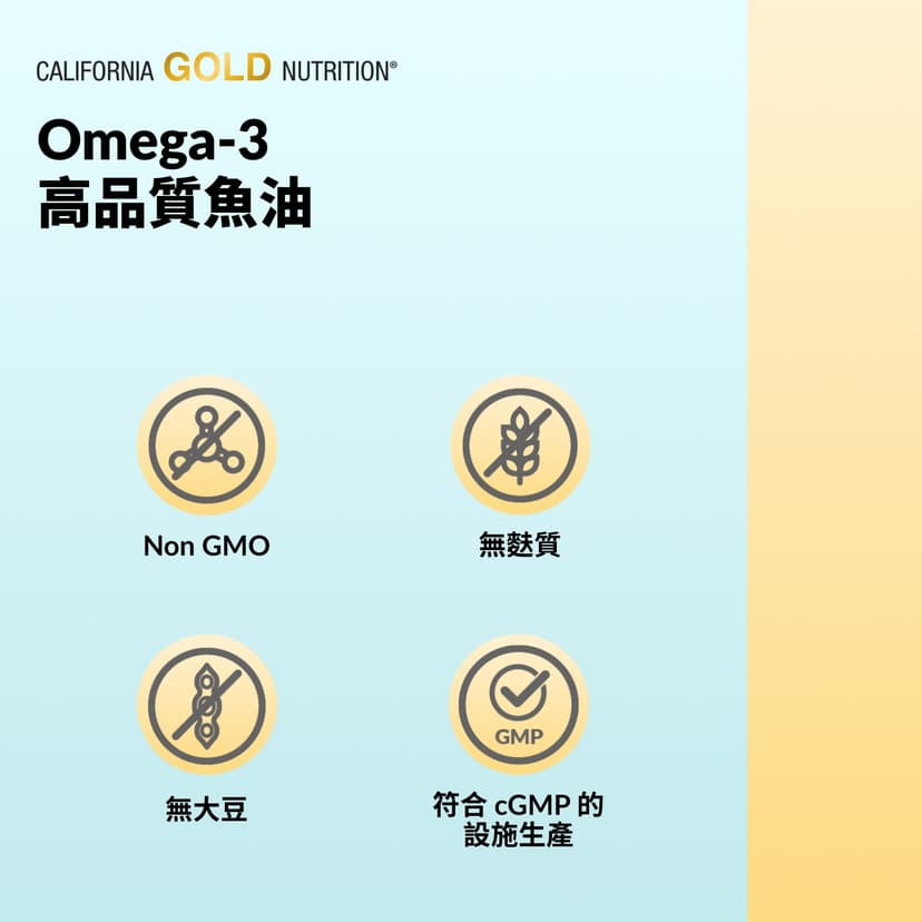 California Gold Nutrition, Omega-3 優質魚油,100 粒魚明膠軟膠囊(每粒 1,100 毫克)