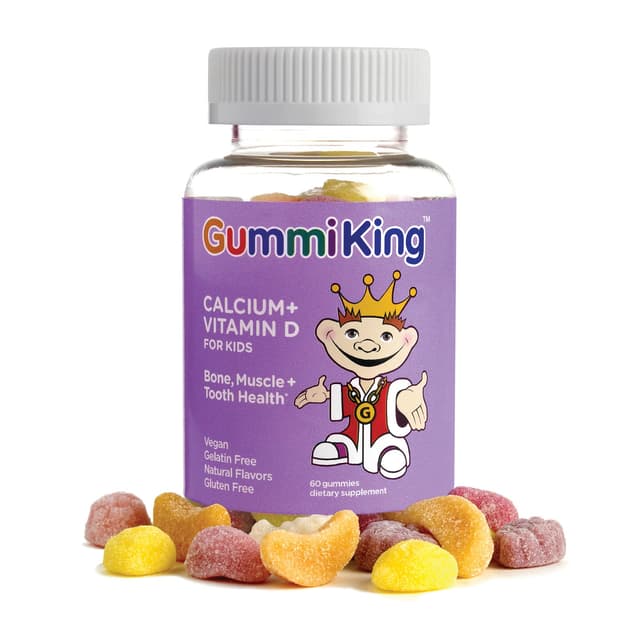 GummiKing, 兒童鈣 + 維他命 D,60 粒軟糖