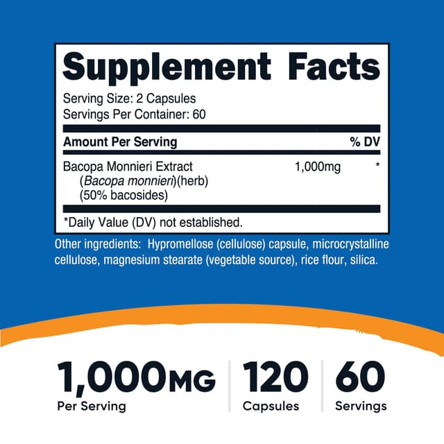Nutricost, 假馬齒莧,1000 毫克,120 粒膠囊(每粒膠囊 500 毫克)
