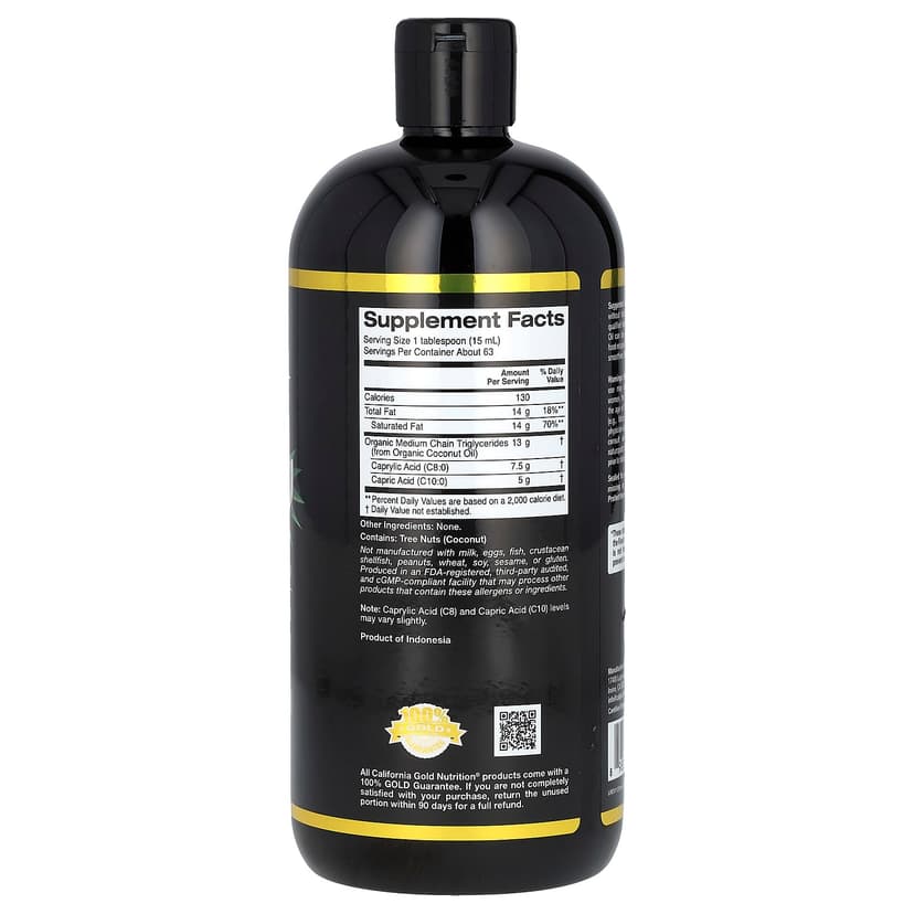 California Gold Nutrition, 運動系列,有機中鏈甘油三酯油,32 液量盎司(946 毫升)