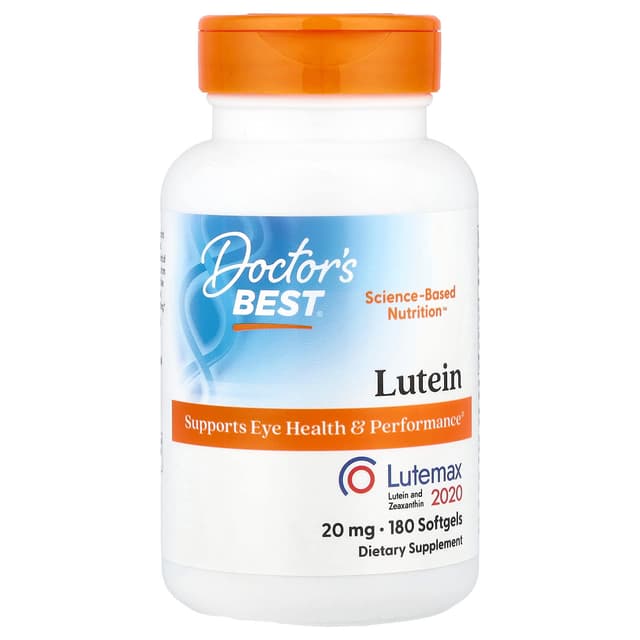 Doctor's Best, 葉黃素,Lutemax 2020,20 毫克,180 粒軟膠囊