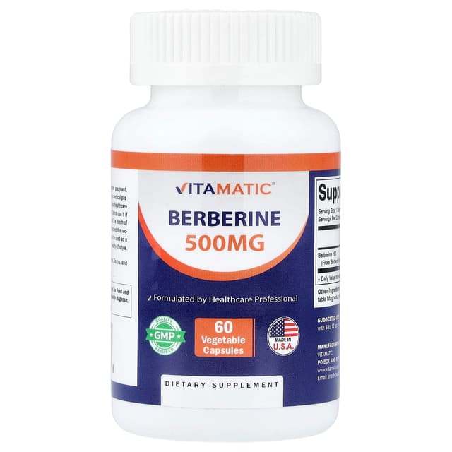 Vitamatic, 小檗鹼,500 毫克,60 粒素食膠囊