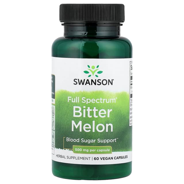 Swanson Vitamins, 多面®苦瓜,500 毫克,60 粒全素膠囊