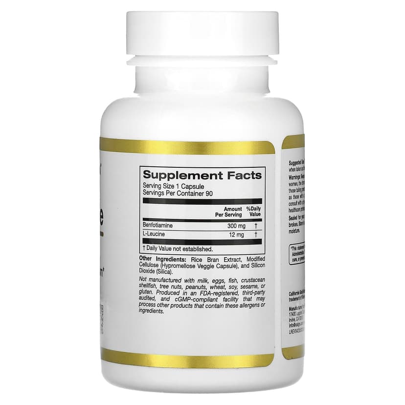 California Gold Nutrition, 苯磷硫胺,300 毫克,90 粒素食膠囊