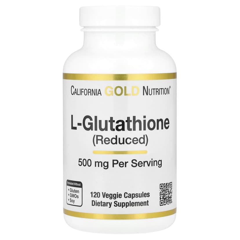 California Gold Nutrition, L-谷胱甘肽(還原型),500 毫克,120 粒素食膠囊