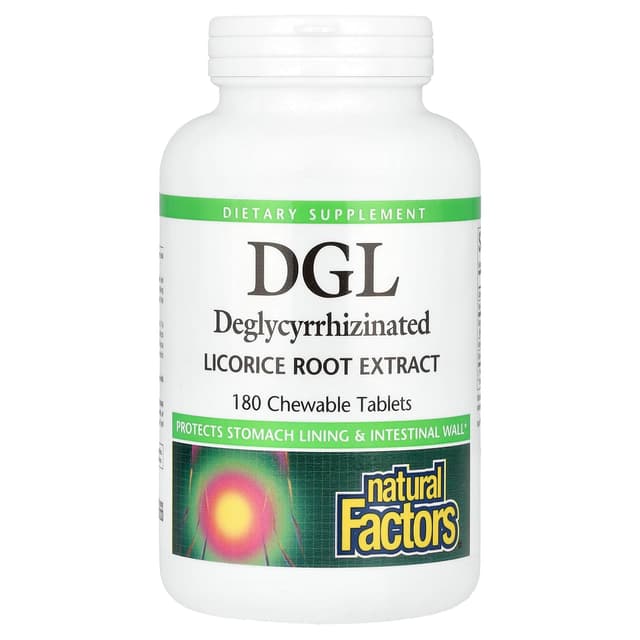 Natural Factors, DGL,解甘草提取物,180 片咀嚼片