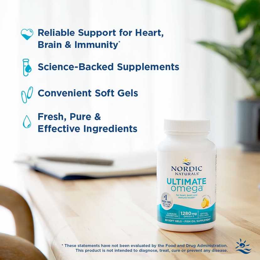 Nordic Naturals, Ultimate Omega,檸檬味,60 粒軟膠囊(每粒軟膠囊 640 毫克)