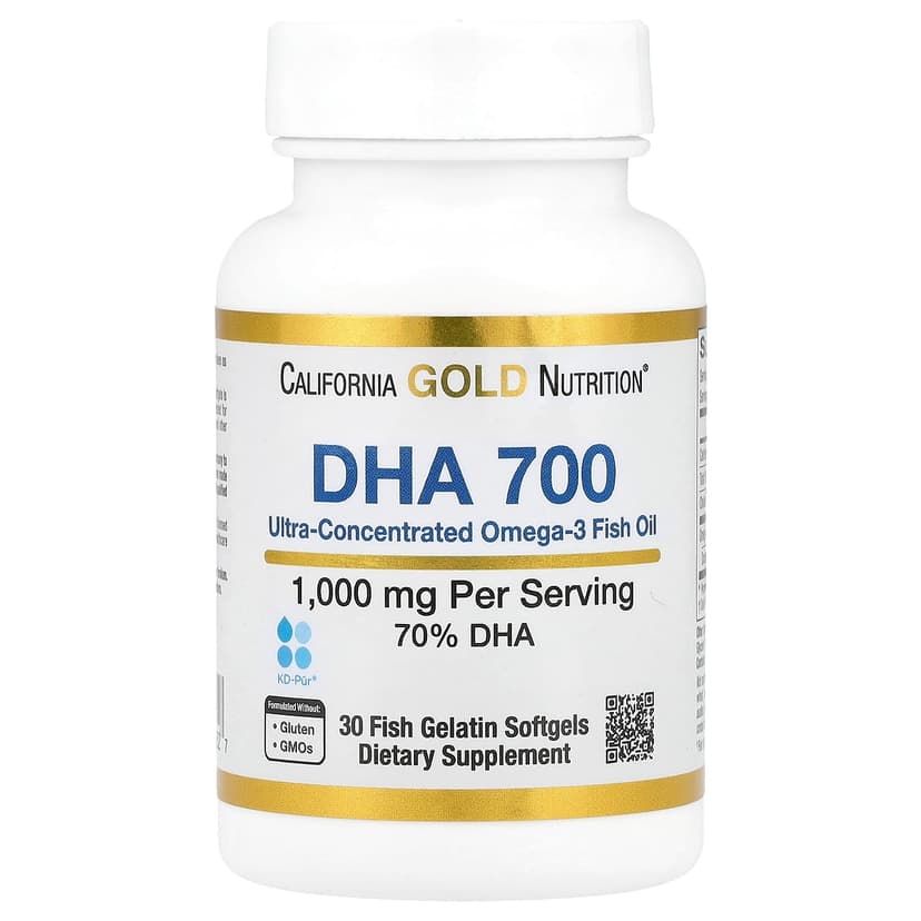 California Gold Nutrition, DHA700 魚油,超濃縮,1,000 毫克,30 粒魚明膠軟凝膠