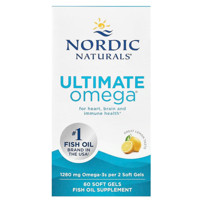 Nordic Naturals, Ultimate Omega,檸檬味,60 粒軟膠囊(每粒軟膠囊 640 毫克)
