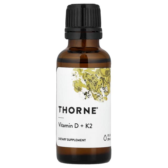 Thorne, 維他命 D + K2,1 液量盎司(30 毫升)