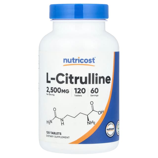 Nutricost, L-瓜氨酸,2500 毫克,120 片(每片 1250 毫克)