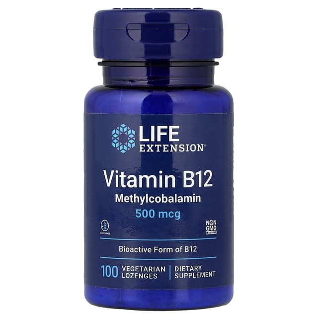 Life Extension, B12, Methylcobalamin, 500 mcg, 100 Vegetarian Lozenges