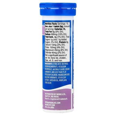 Nuun, 運動補水,泡騰電解質飲品片,葡萄味,10 片