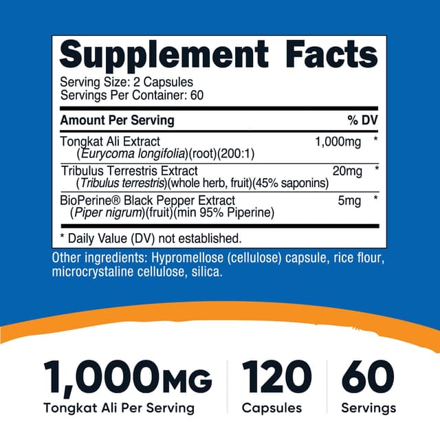 Nutricost, 東革阿里,1000 毫克,120 粒膠囊(每粒膠囊 500 毫克)