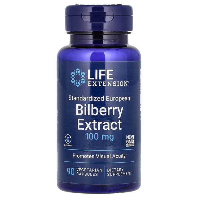 Life Extension, 標準歐洲越橘提取物,100 毫克,90 粒素食膠囊