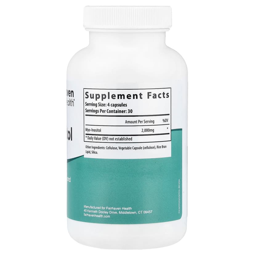 Fairhaven Health, Myo-肌醇,120 粒膠囊(每粒膠囊 500 毫克)