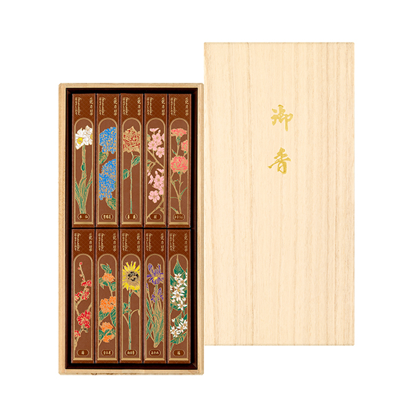 日本香堂 花乃栞 桐箱 十種入