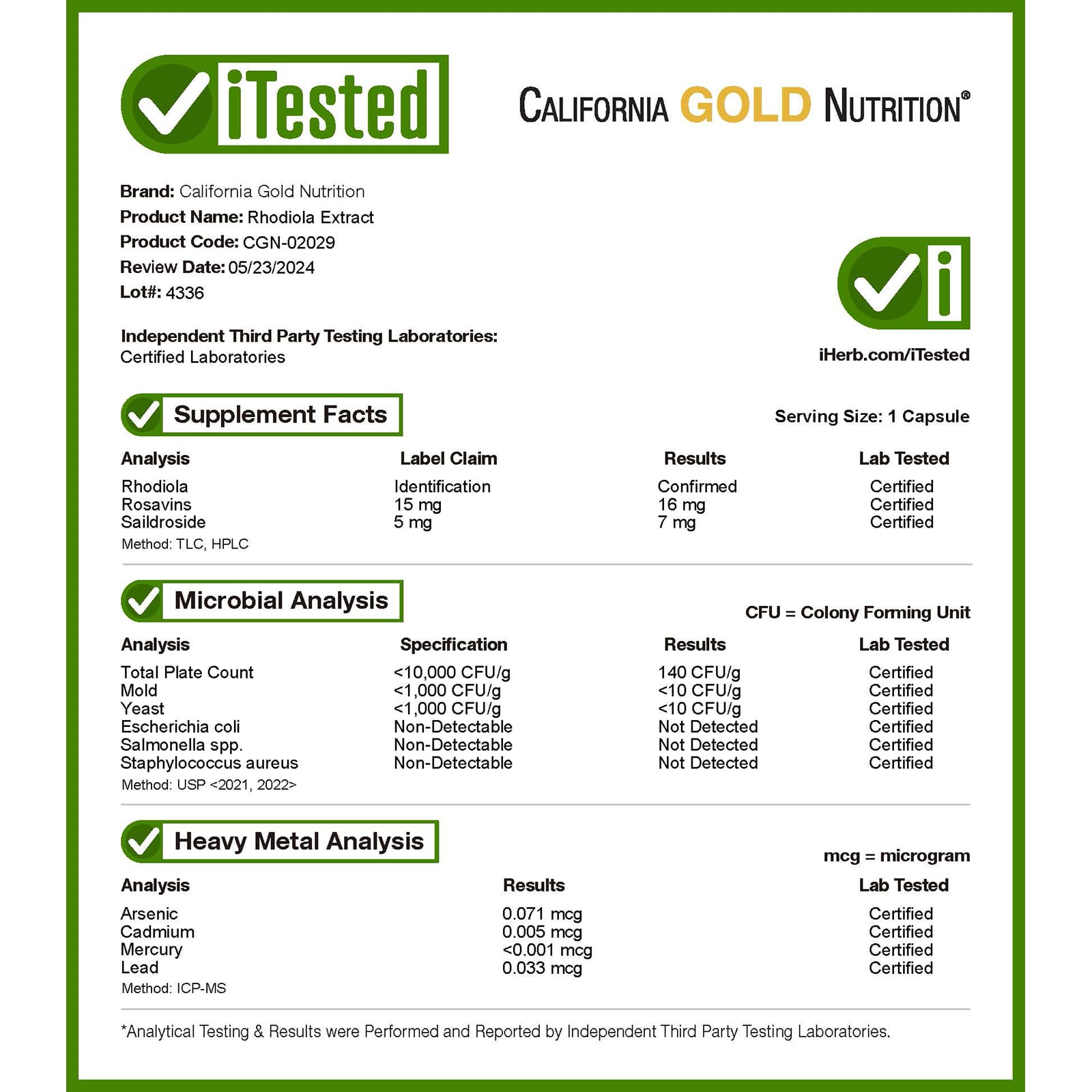 California Gold Nutrition, 掃羅瑪布爾提取物,500 毫克,60 粒素食膠囊