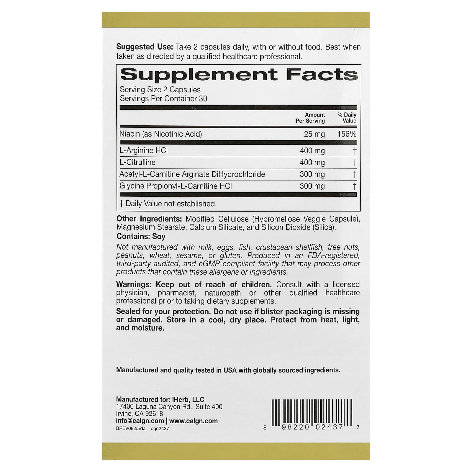 California Gold Nutrition, Rexdrive™ 氨基酸,男性支援,60 粒素食膠囊