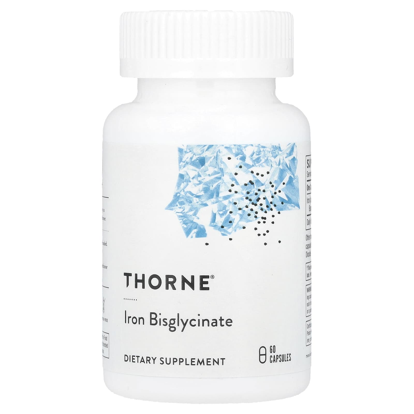 Thorne, 甘胺酸亞鐵,60 顆膠囊(每顆含 25 毫克)