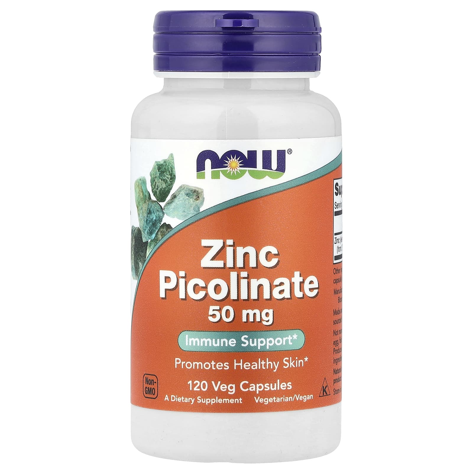 NOW Foods, Zinc Picolinate,50毫克,120粒素食膠囊