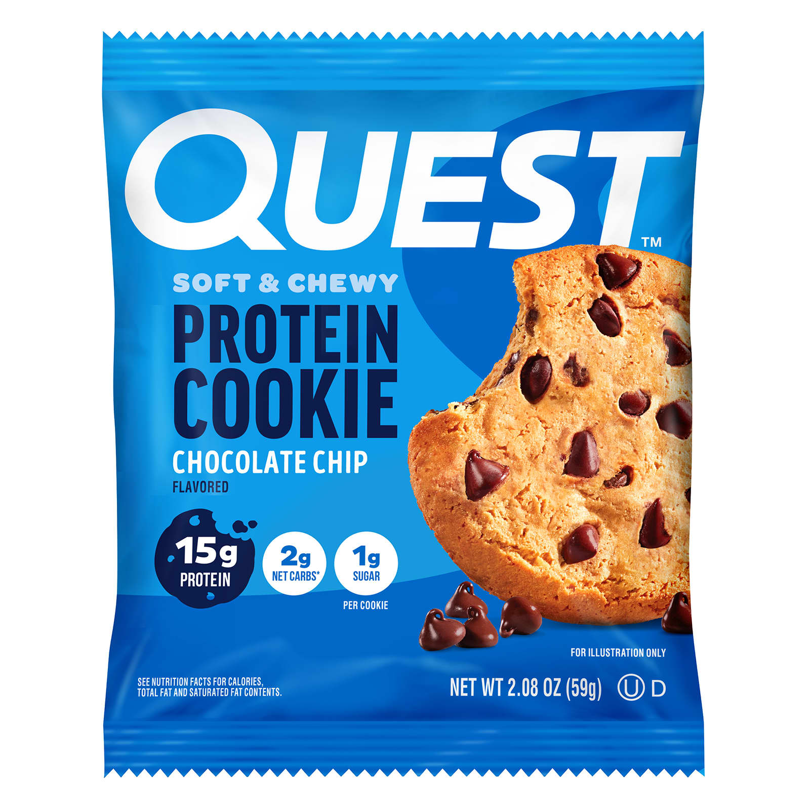 Quest Nutrition, 蛋白餅乾,巧克力碎,4 包,每包 2.08 盎司(59 克)