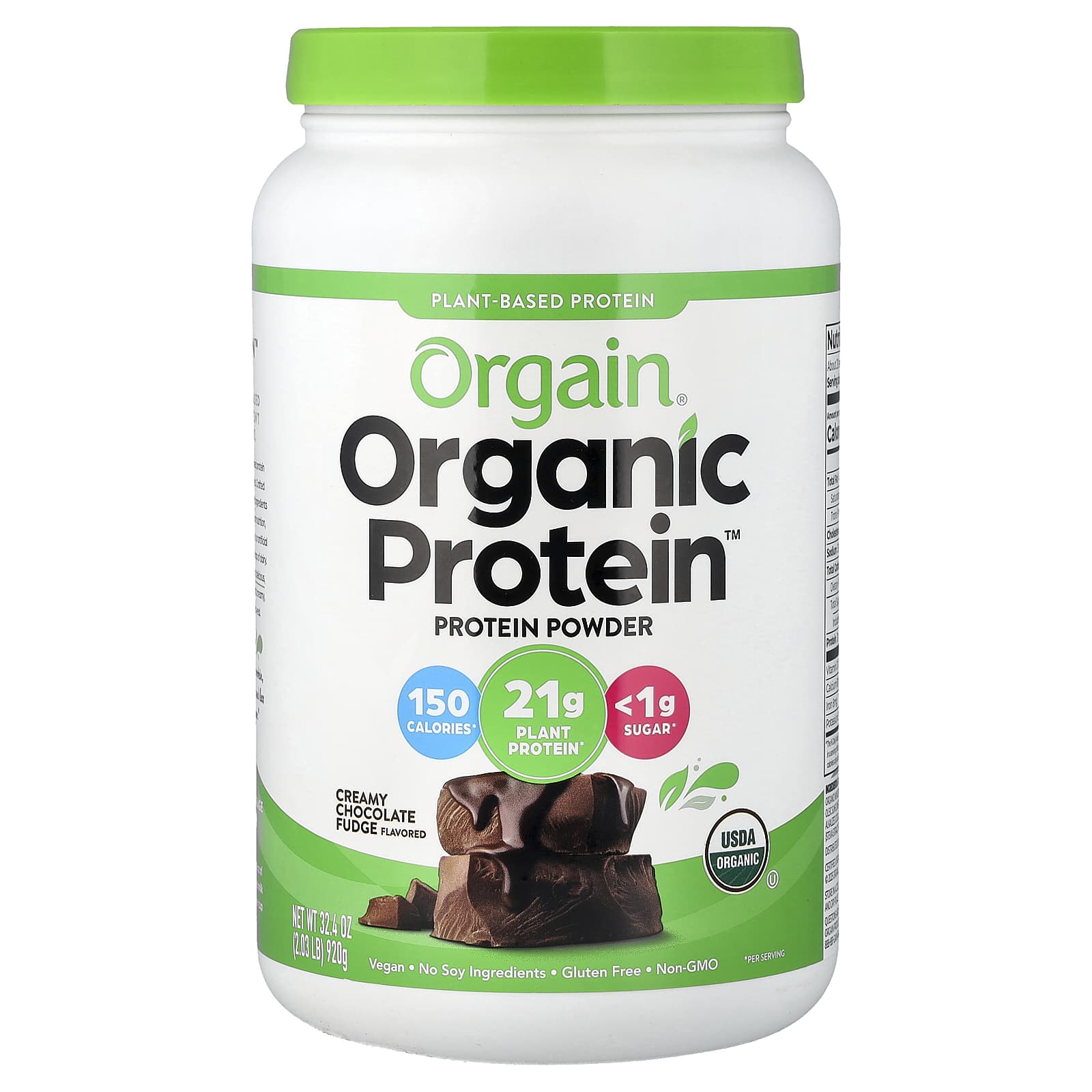 Orgain, 有機蛋白質™ 粉,奶油味巧克力軟糖,2.03 磅(920 克)