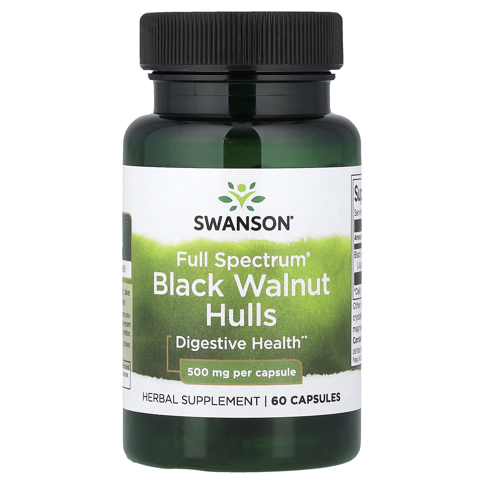 Swanson Vitamins, 多面® 黑胡桃殼,500 毫克,60 粒膠囊