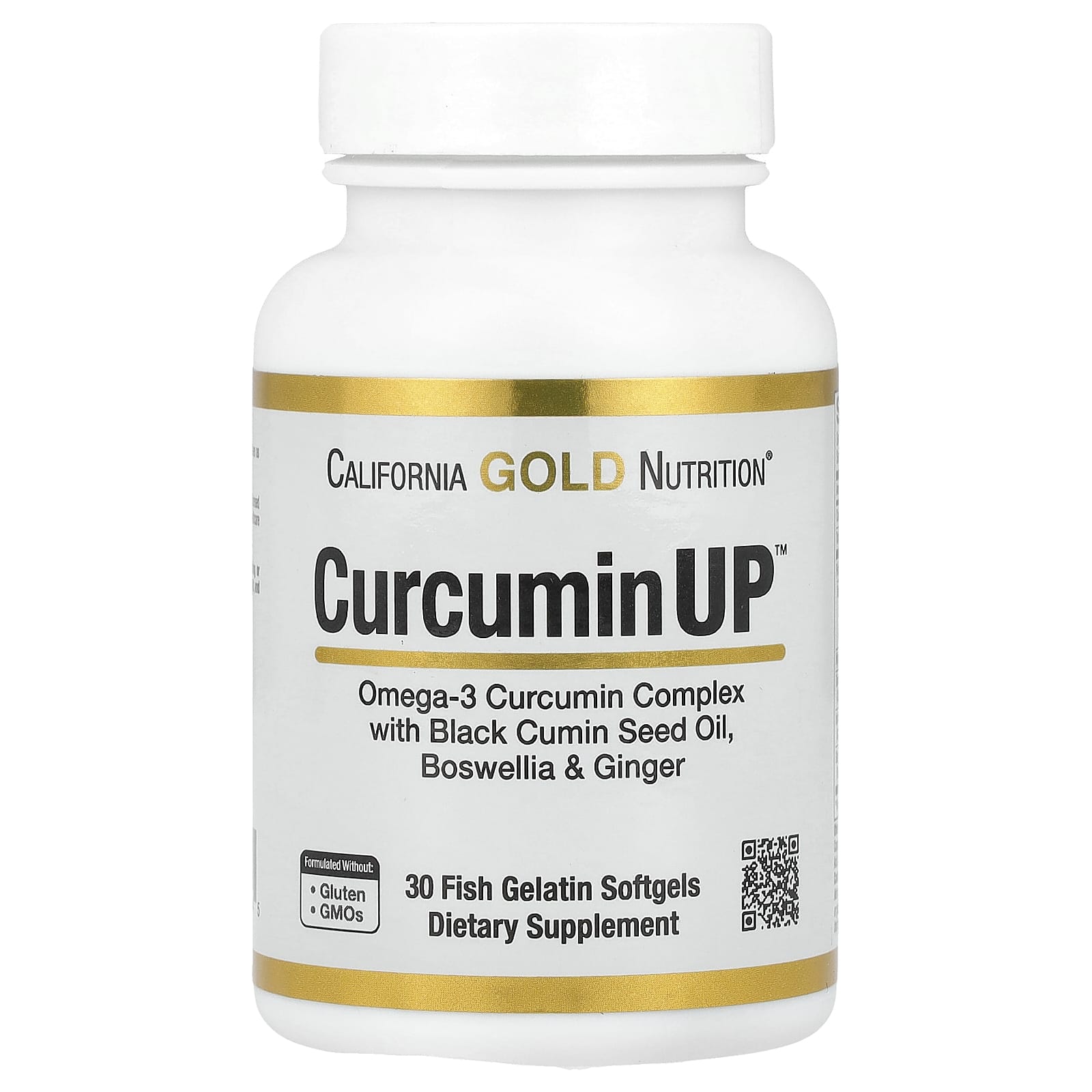 California Gold Nutrition, CurcuminUP™ 魚明膠軟膠囊,含 Omega-3 姜黃素複合物、黑種草籽油、乳香和生姜,30 粒