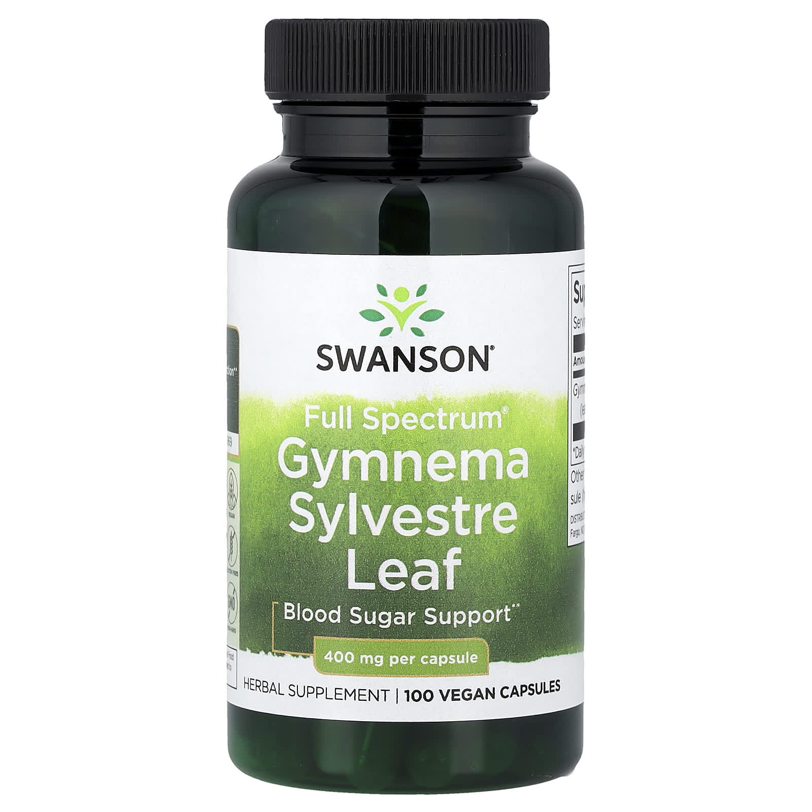 Swanson Vitamins, 多面® 匙羹藤葉,400 毫克,100 粒全素膠囊