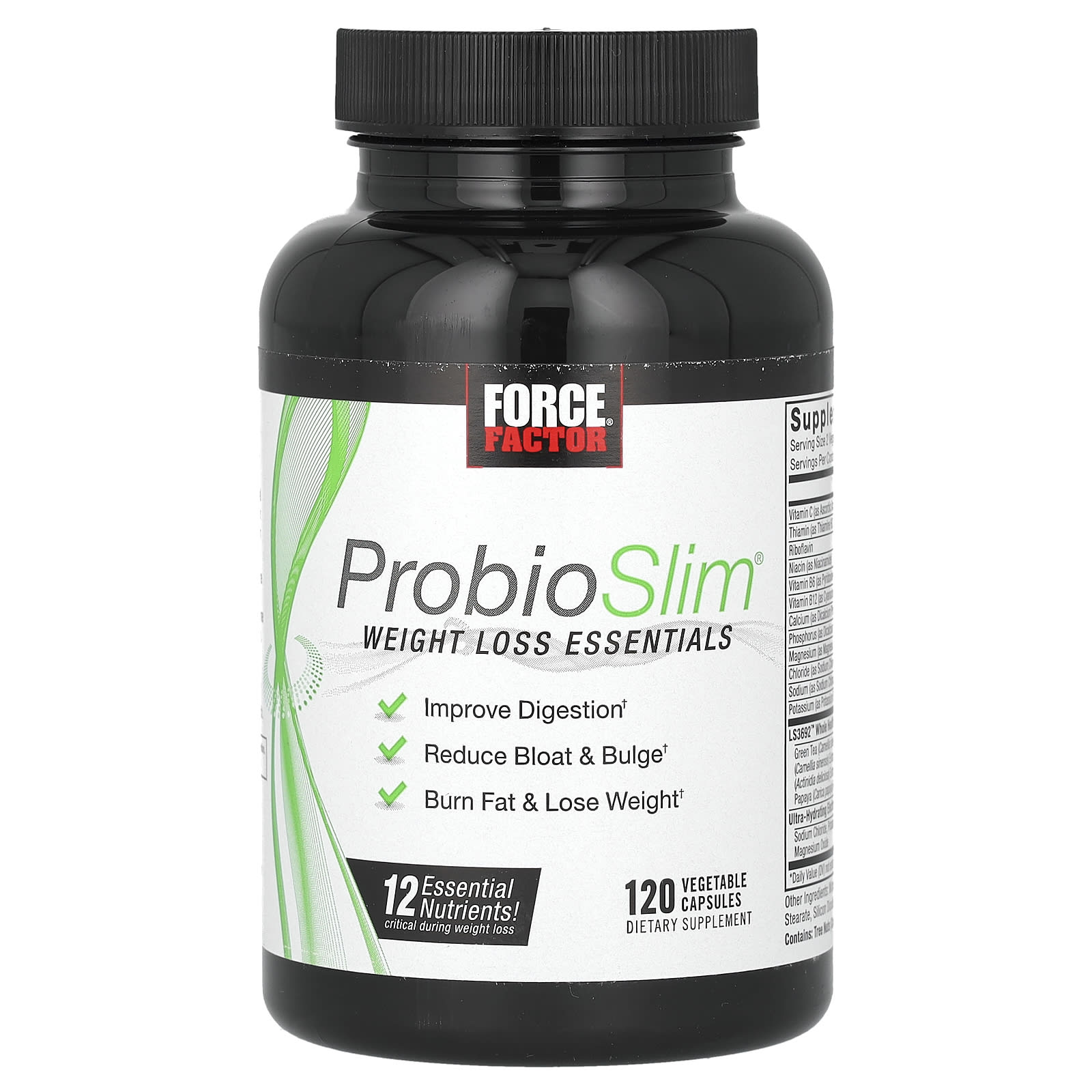 Force Factor, ProbioSlim,輕體必需營養素,120 粒素食膠囊