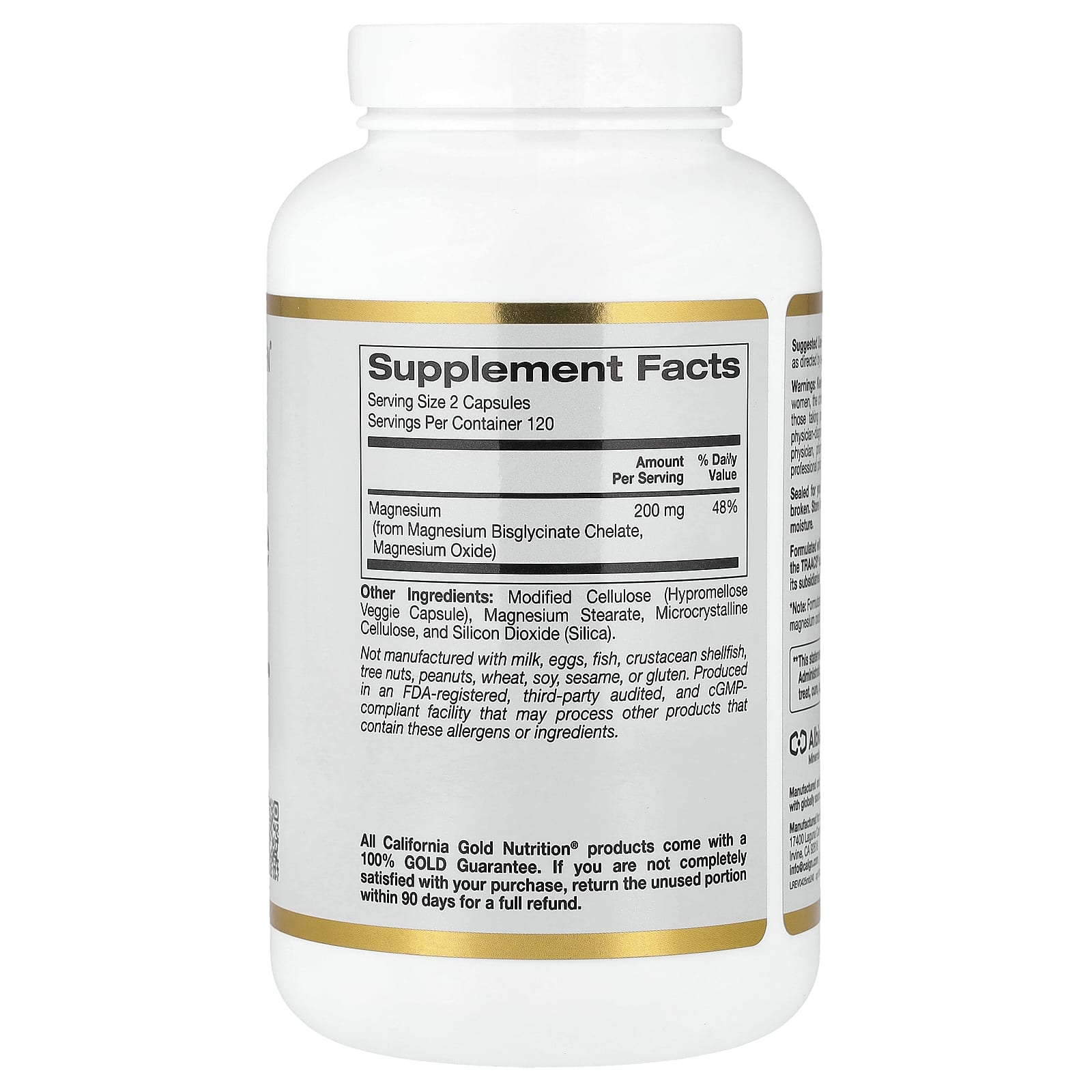 California Gold Nutrition, 雙甘氨酸鎂螯合物,Albion TRAACS®,240 粒素食膠囊(每粒膠囊 100 毫克)