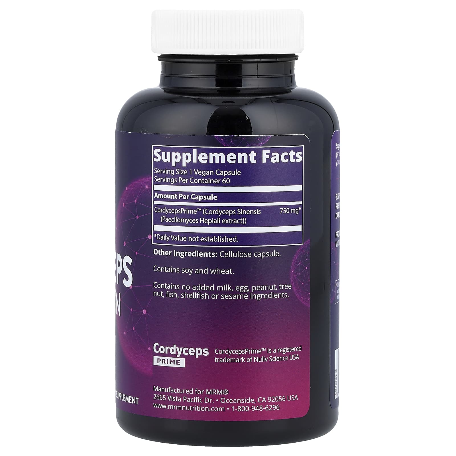 MRM Nutrition, 蟲草 CS-4 菌株全素膠囊,60 粒(每粒 750 毫克)
