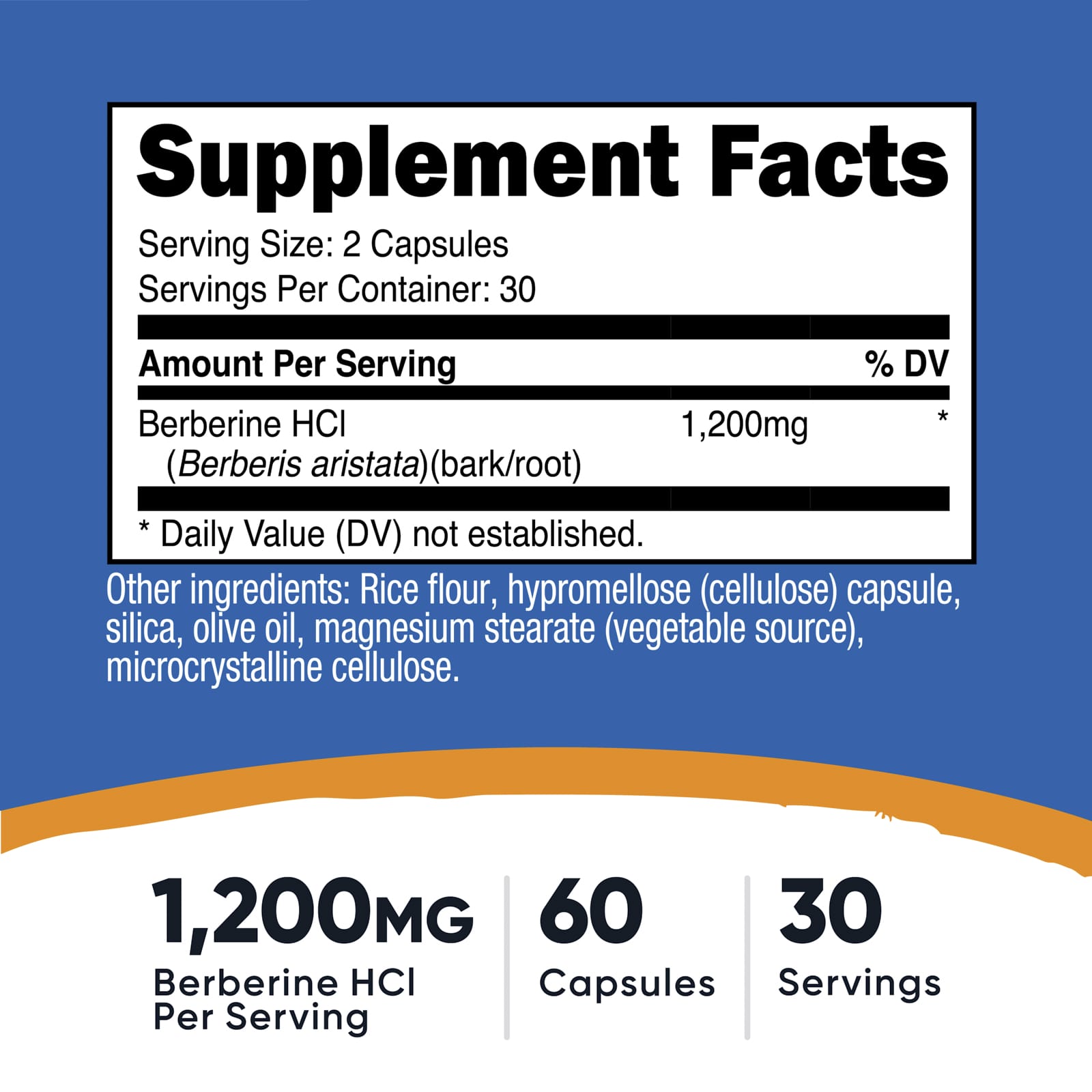 Nutricost, 小檗鹼,1200 毫克,60 粒膠囊(每粒膠囊 600 毫克)