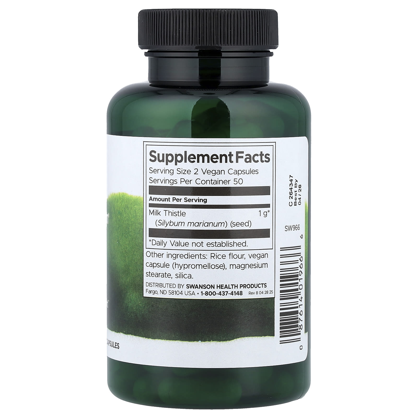 Swanson Vitamins, Full Spectrum® 多面水飛薊全素膠囊,500 毫克,100 粒