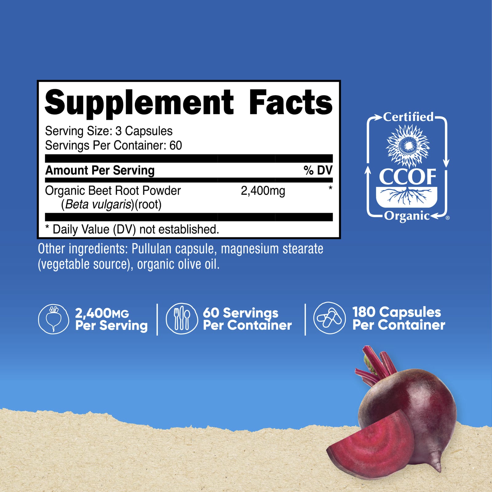 Nutricost, 甜菜根,2400 毫克,180 粒膠囊(每粒膠囊 800 毫克)